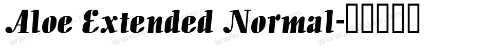 Aloe Extended Normal字体转换